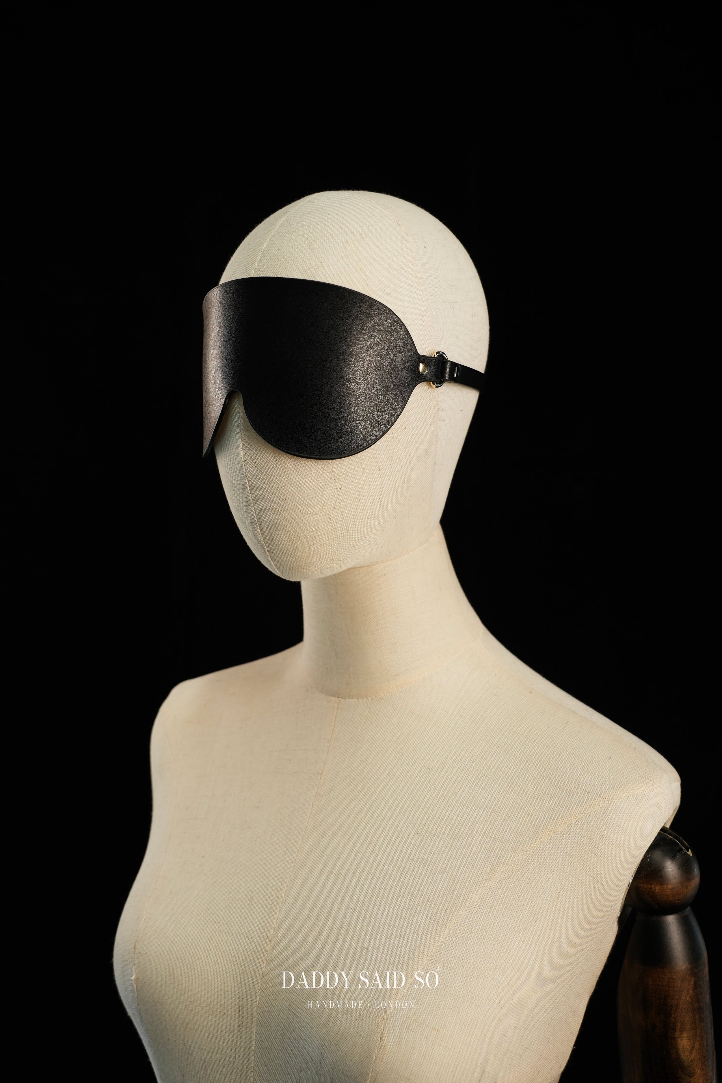 Black Leather Blindfold