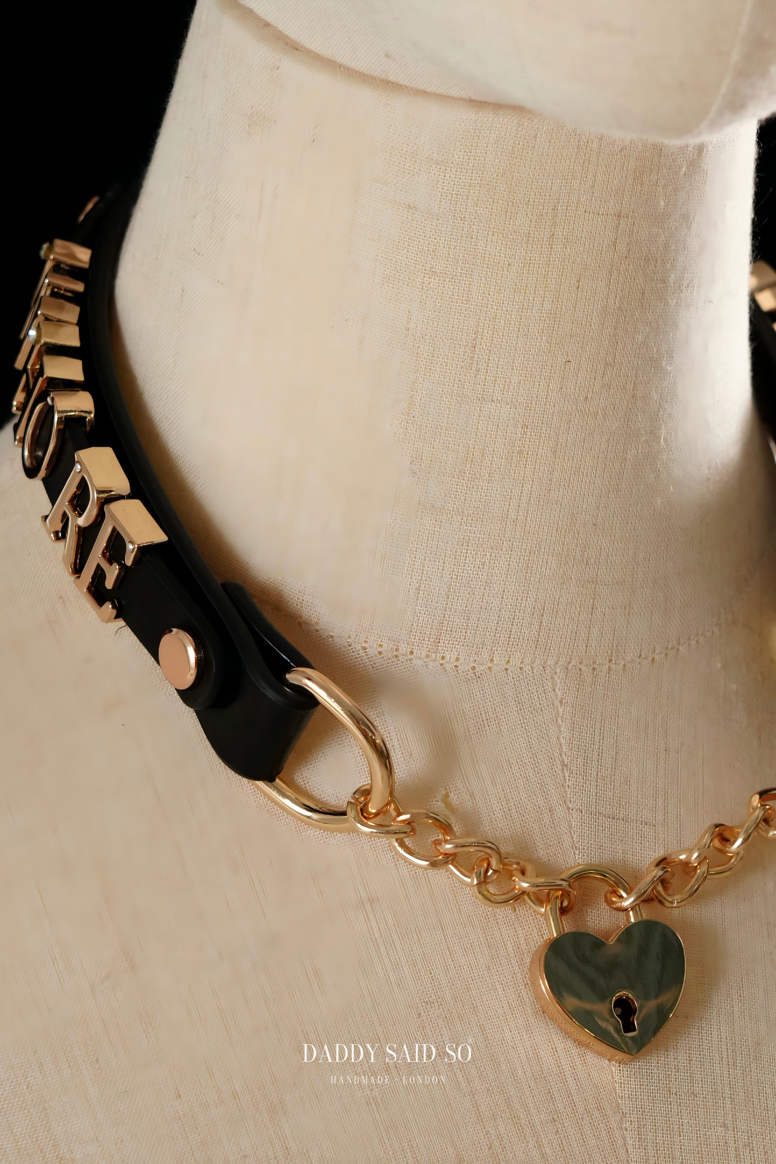Heart-Locked Letter Choker