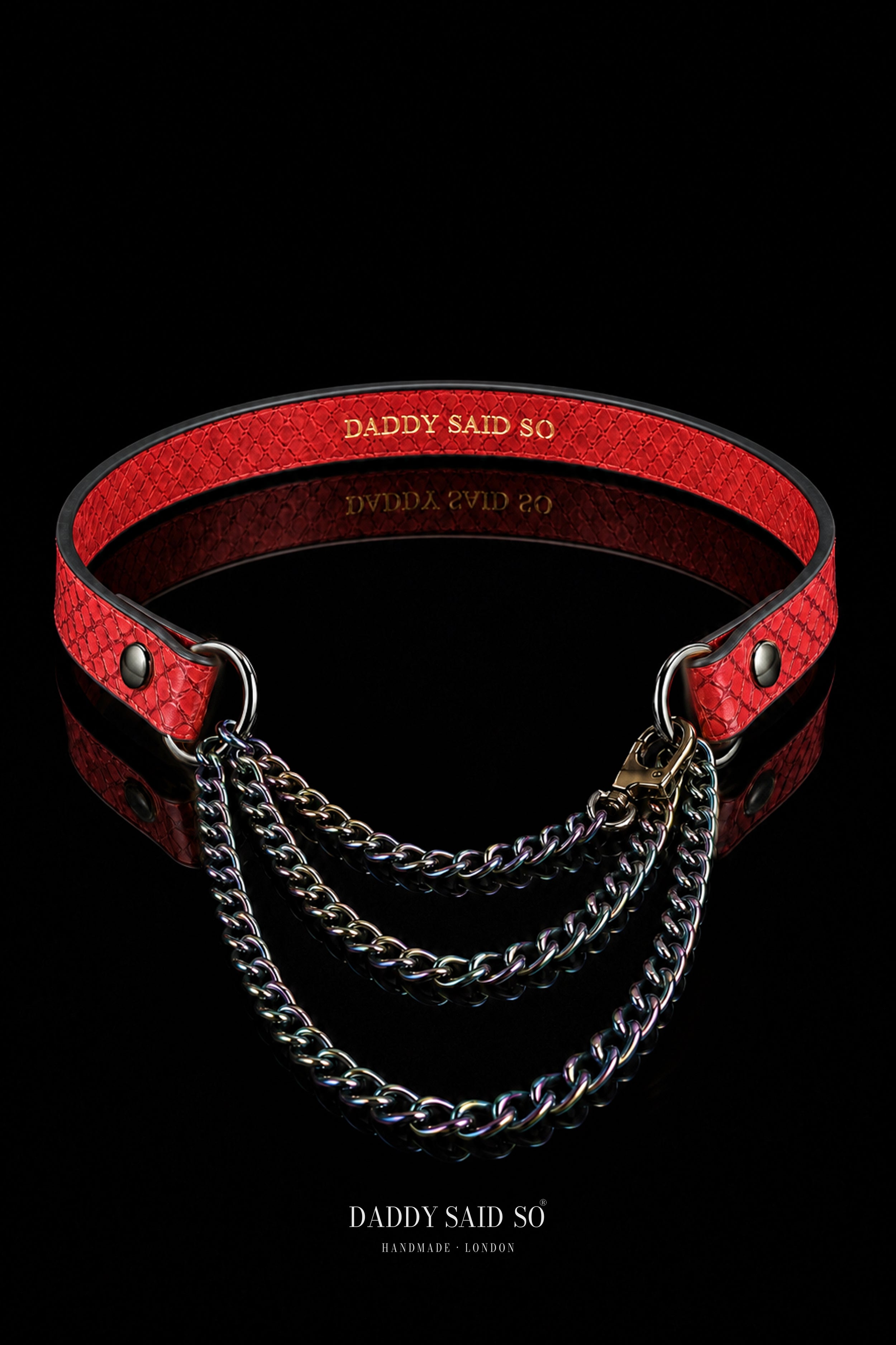 Crimson Serpent Chain Choker