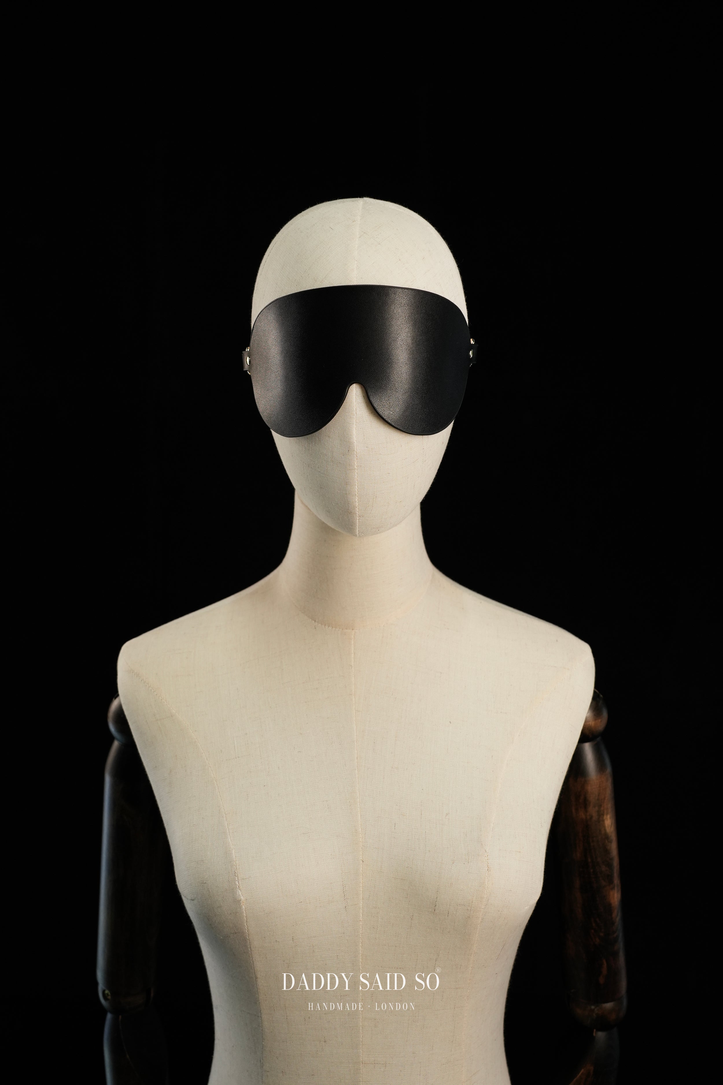 Black Leather Blindfold