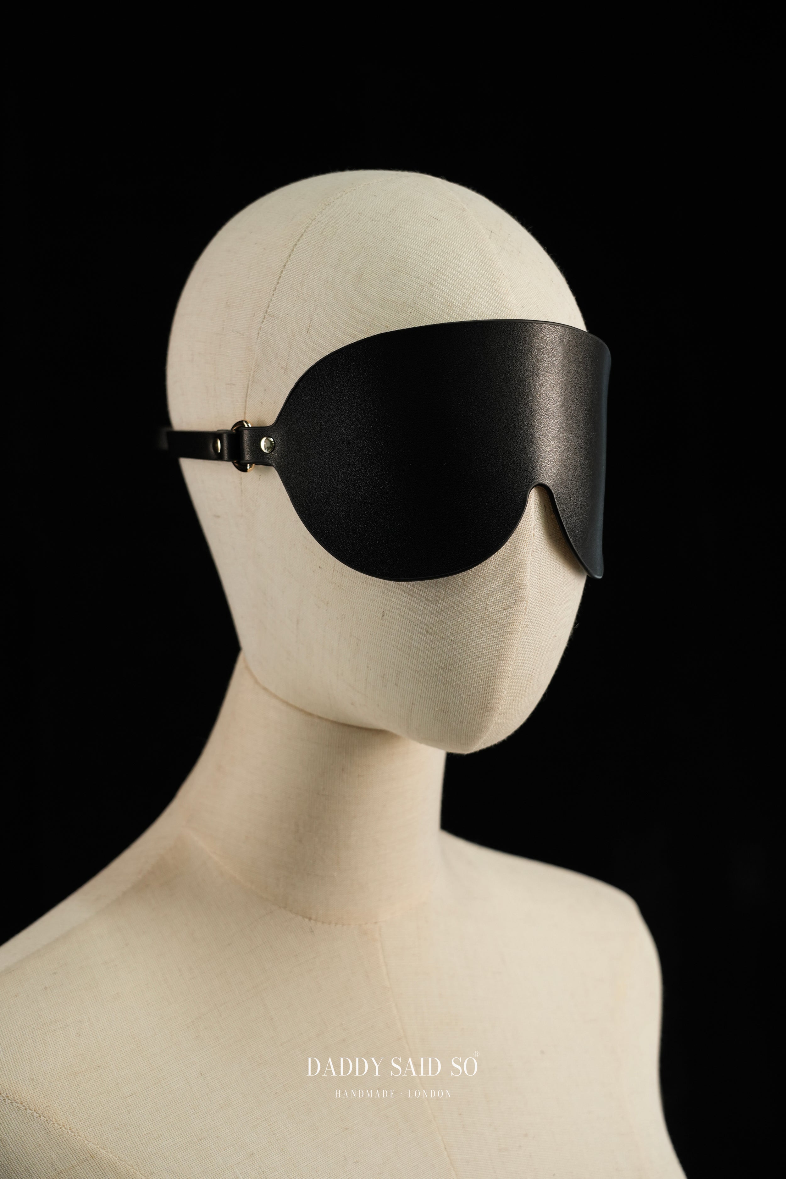 Black Leather Blindfold