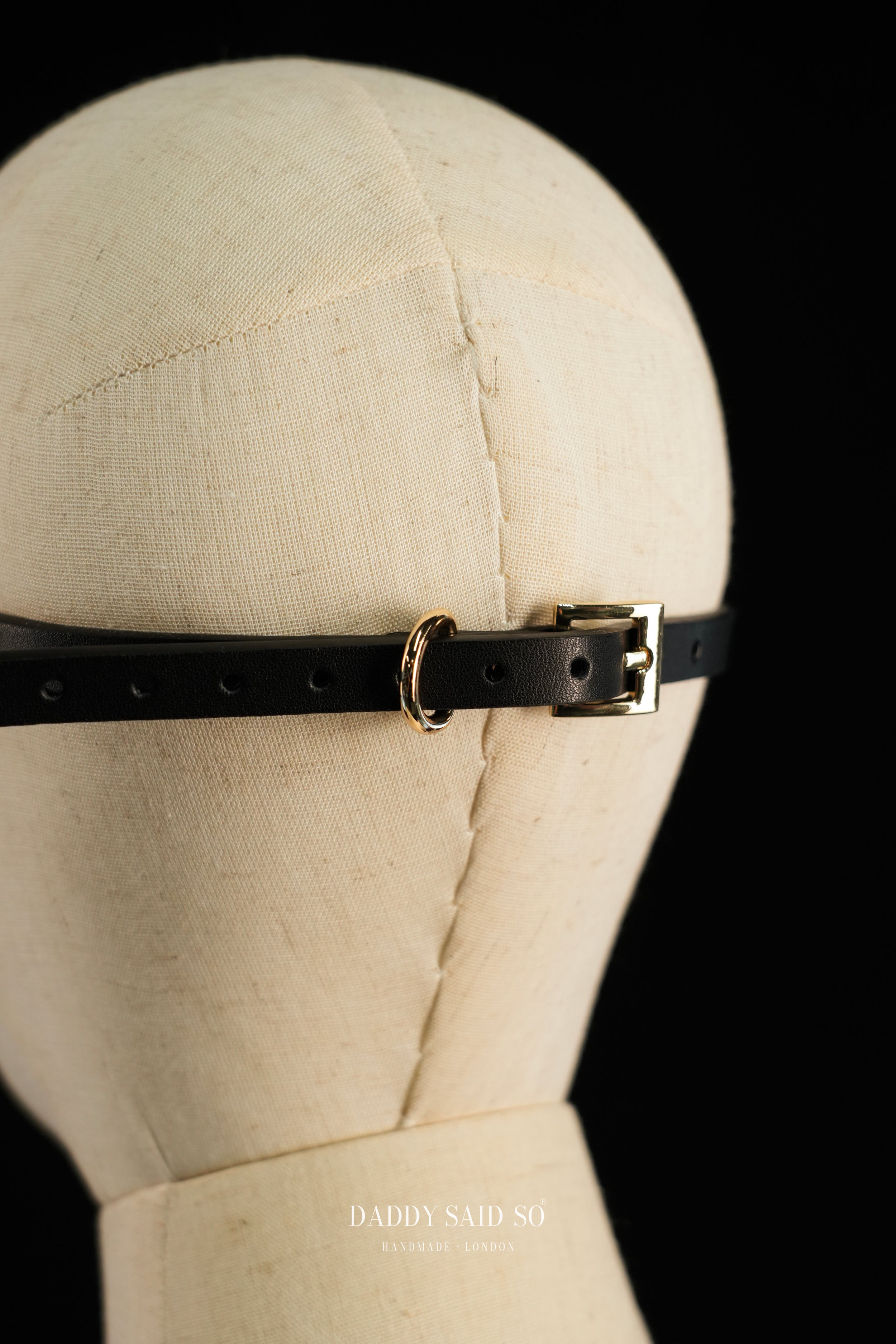 Black Leather Blindfold