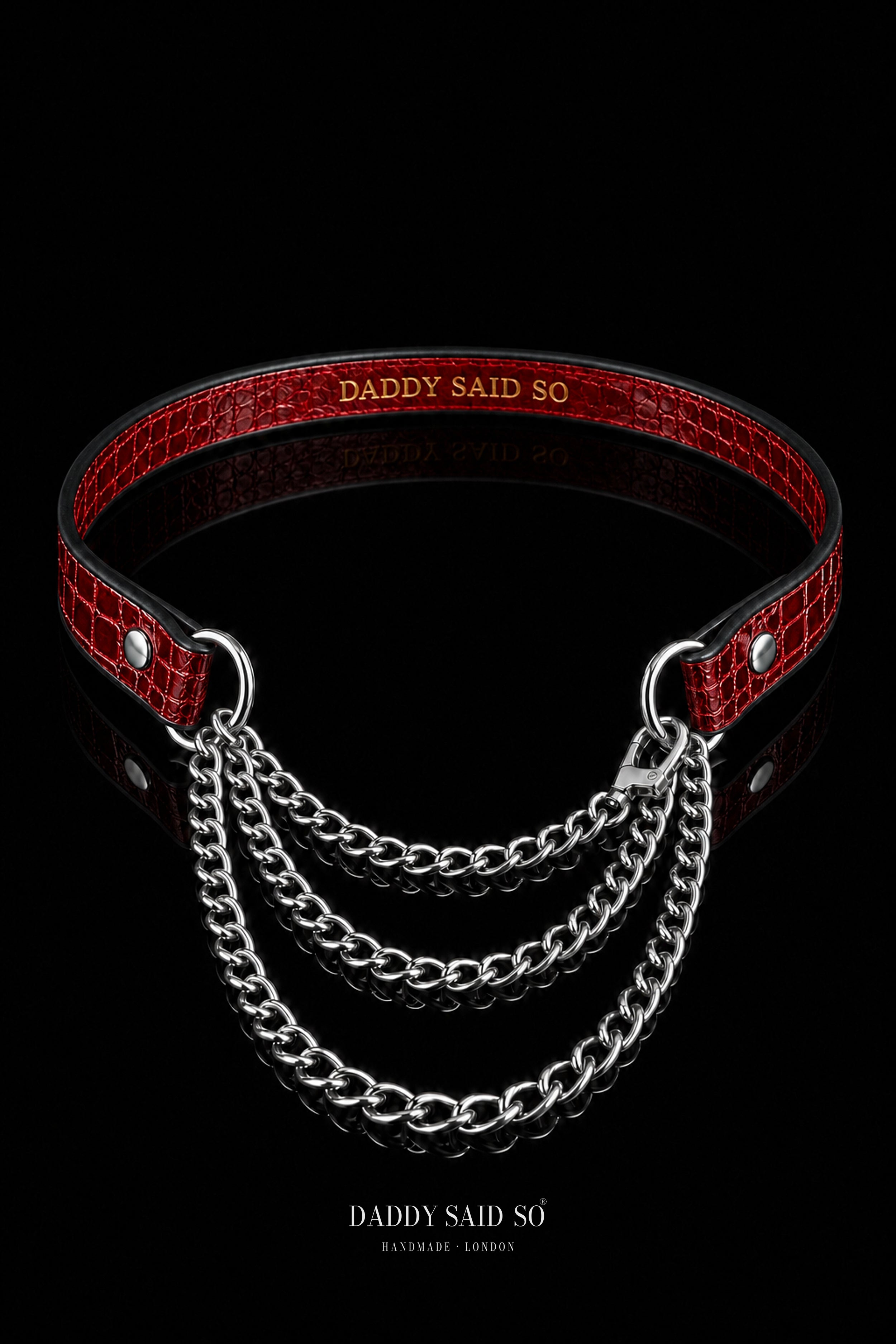 Crimson Serpent Chain Choker
