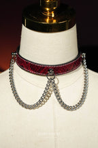 Red Double Chain Choker