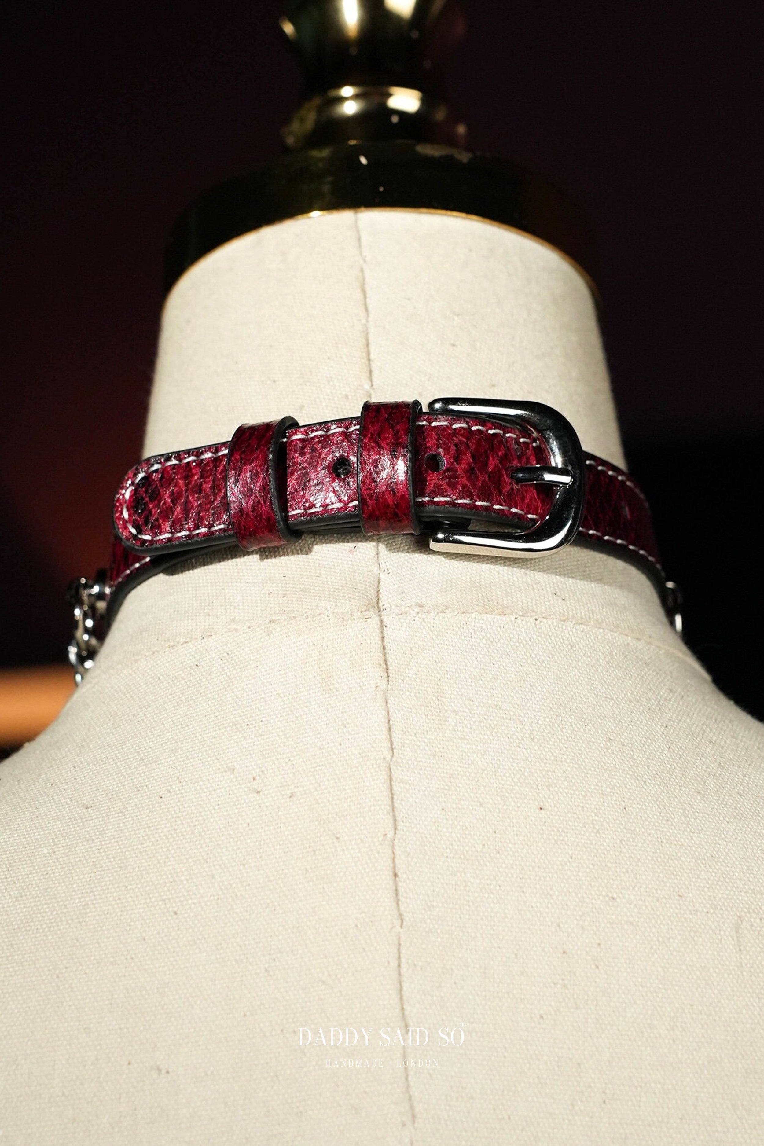 Red Double Chain Choker
