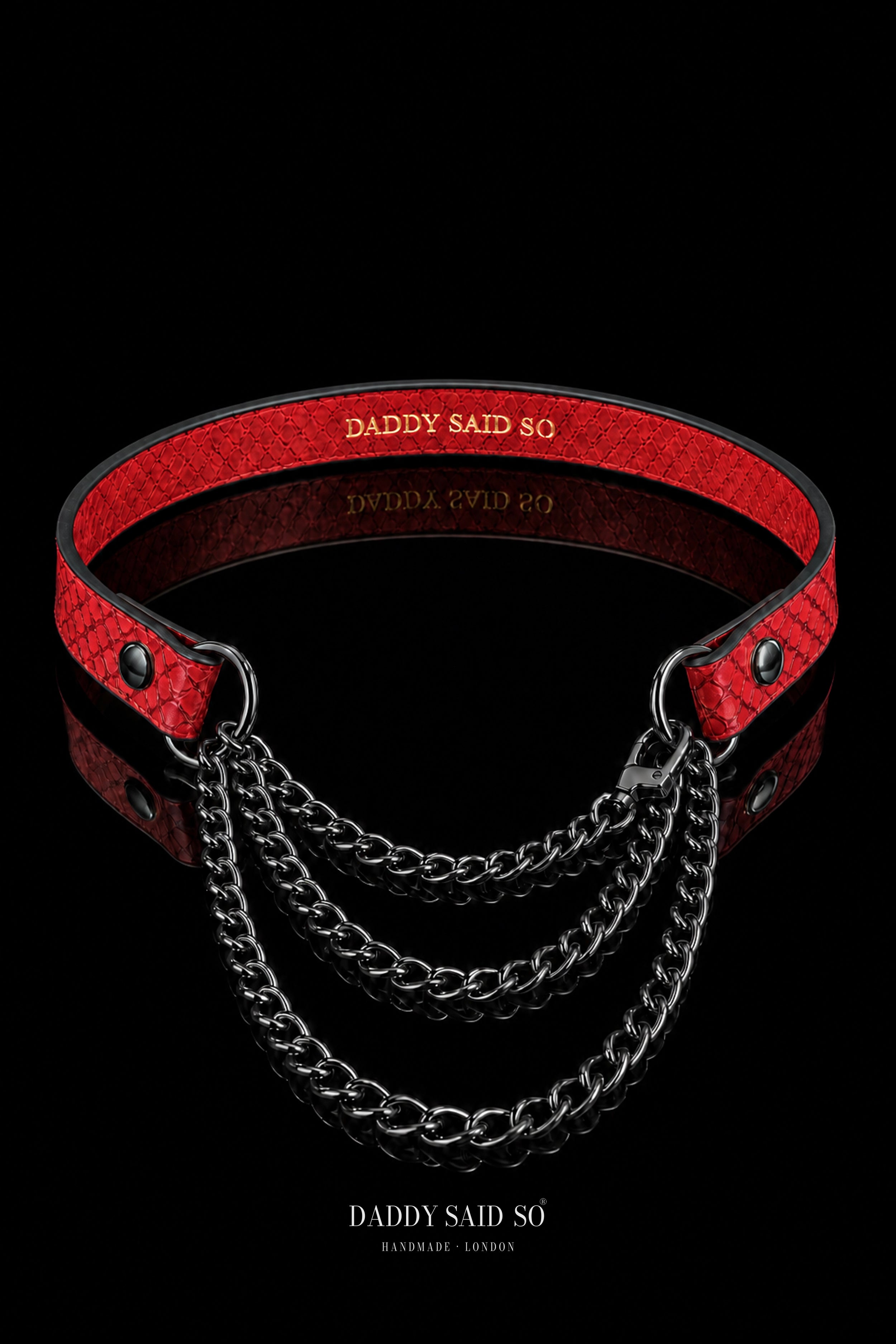 Crimson Serpent Chain Choker