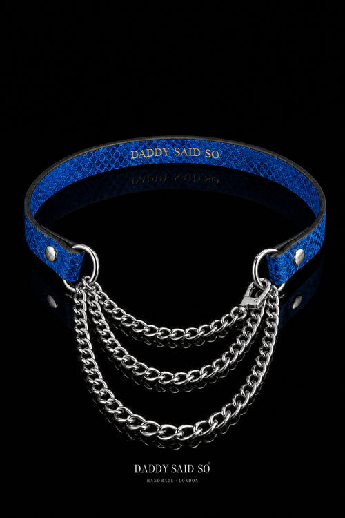 Blue Serpent Chain Choker