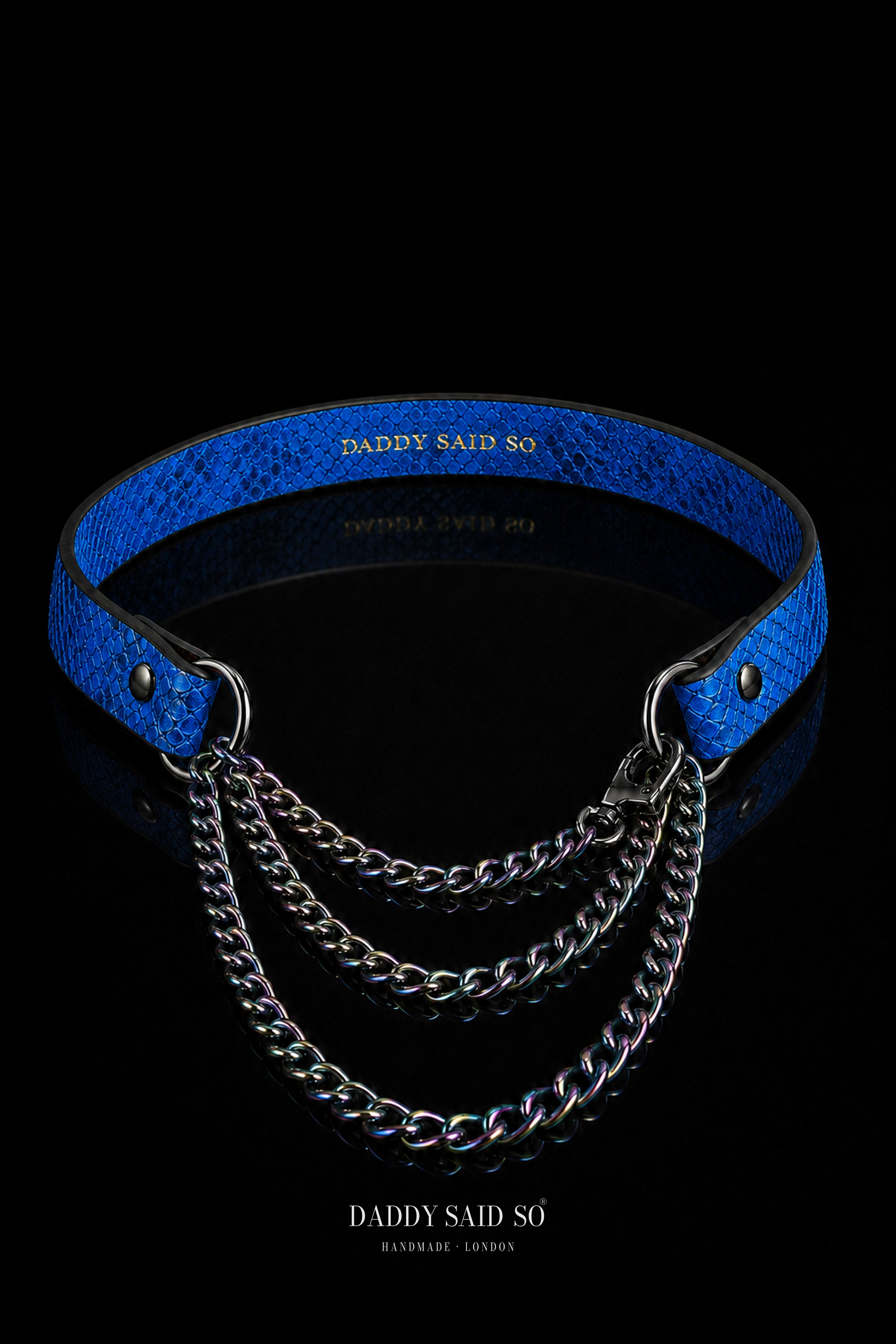 Blue Serpent Chain Choker