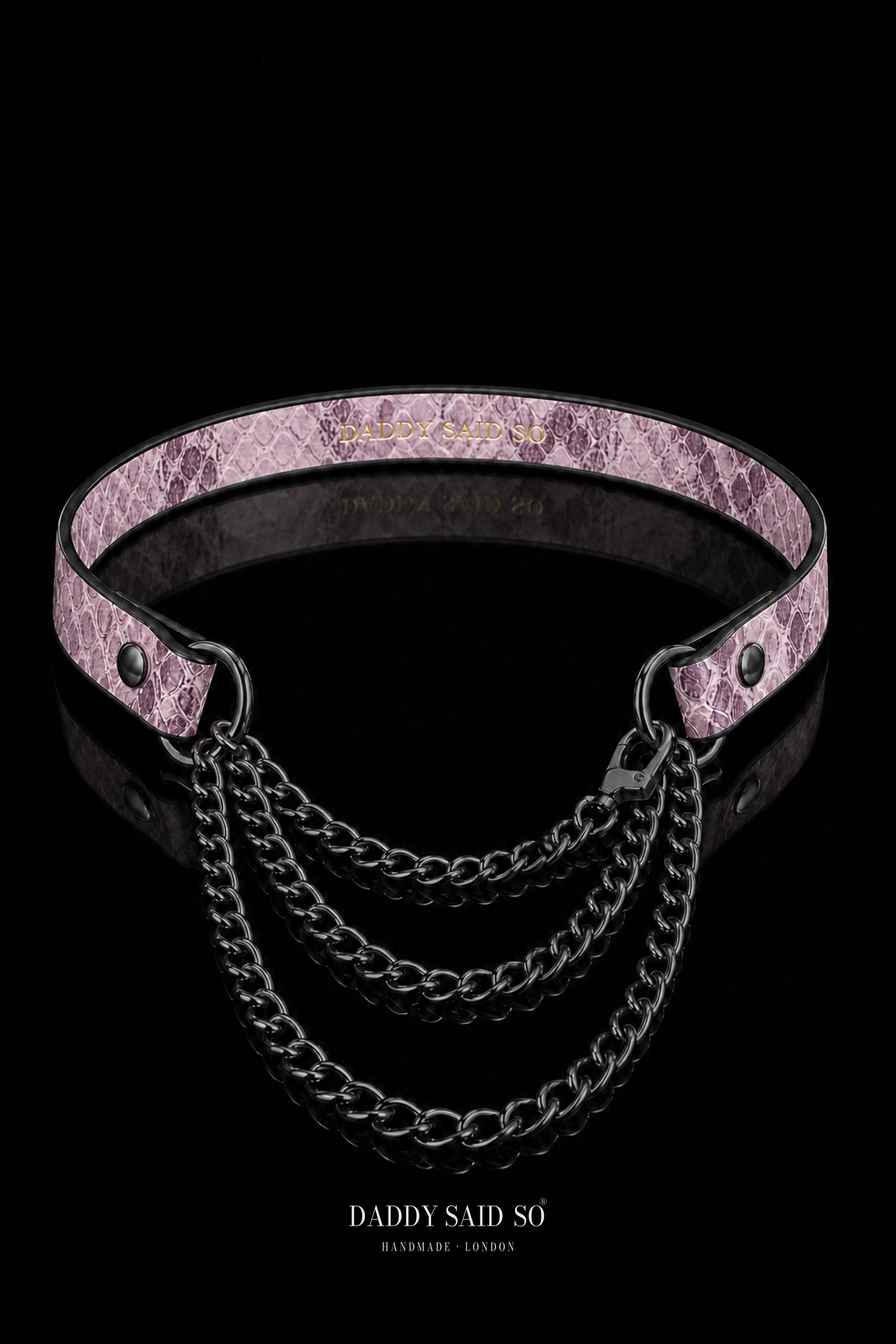 Pink Serpent Chain Choker