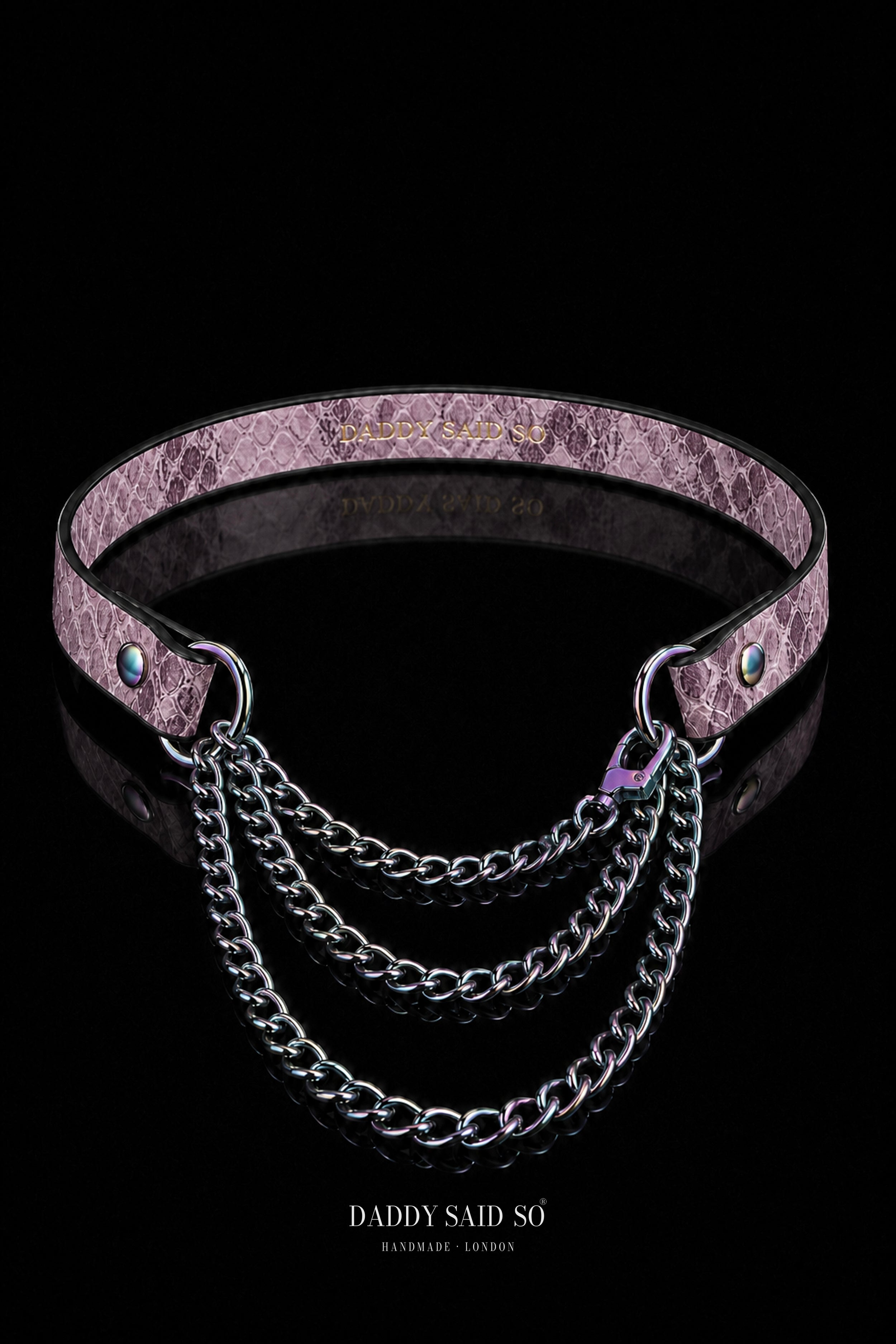 Violet Serpent Chain Choker