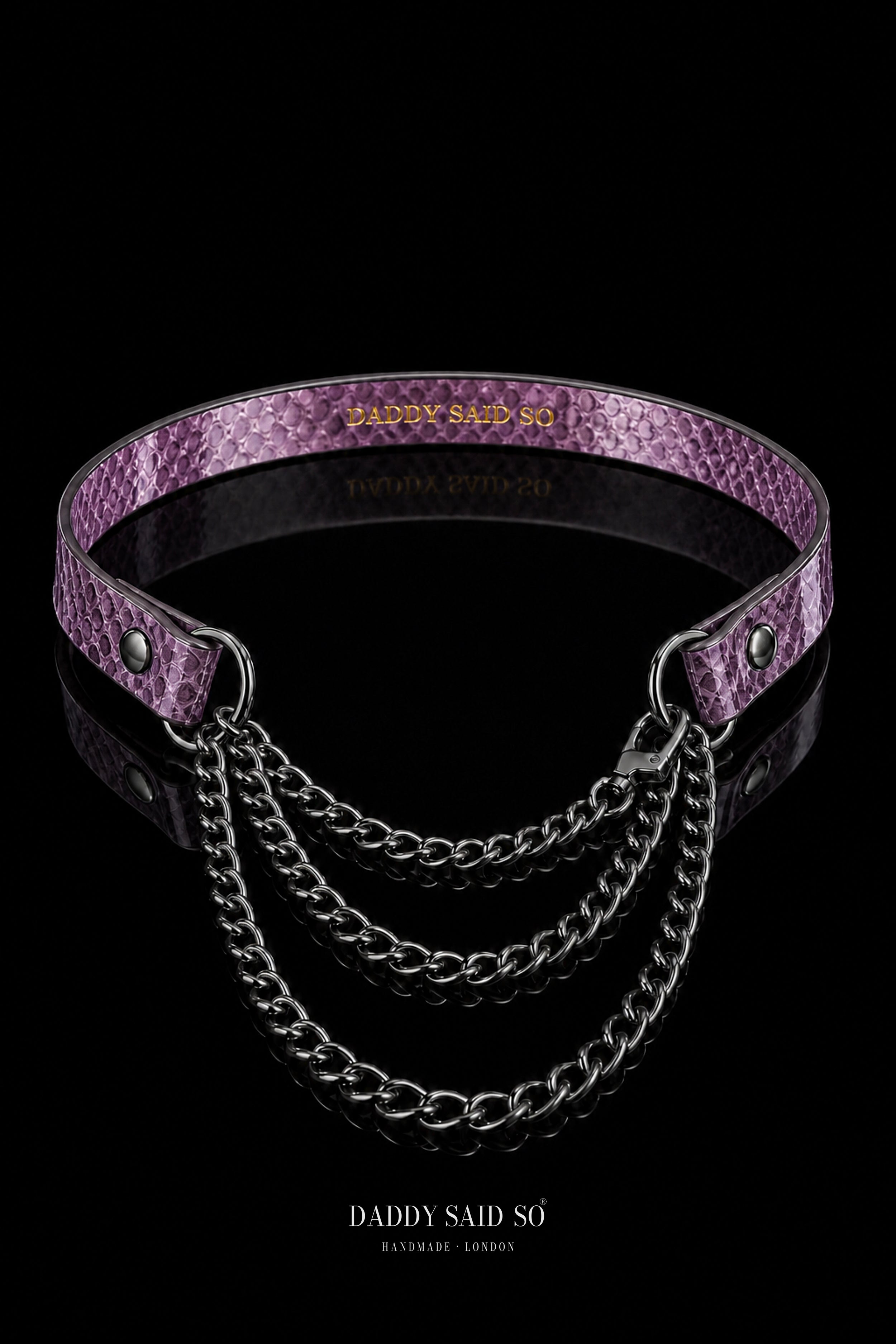 Pink Serpent Chain Choker