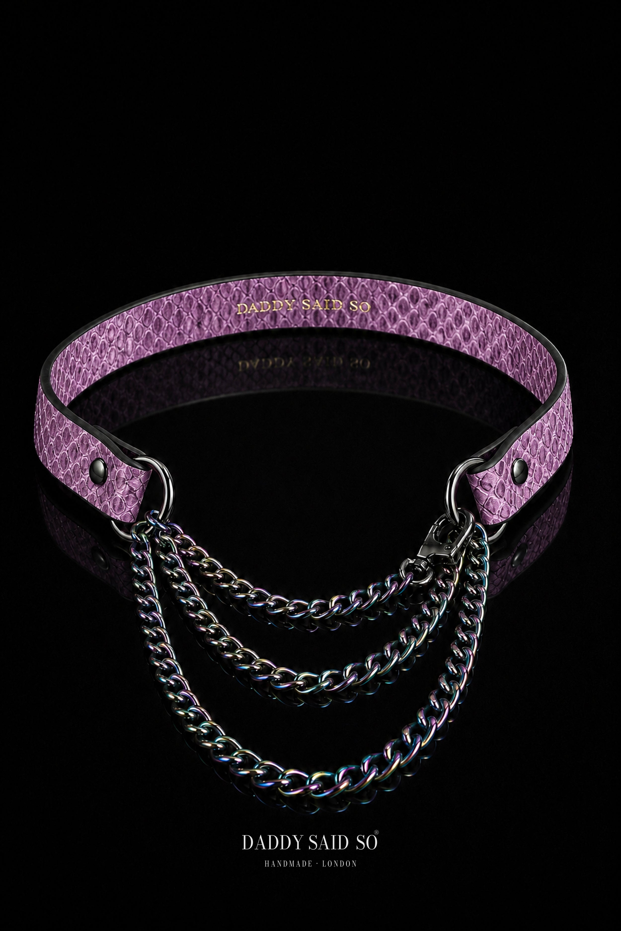 Pink Serpent Chain Choker