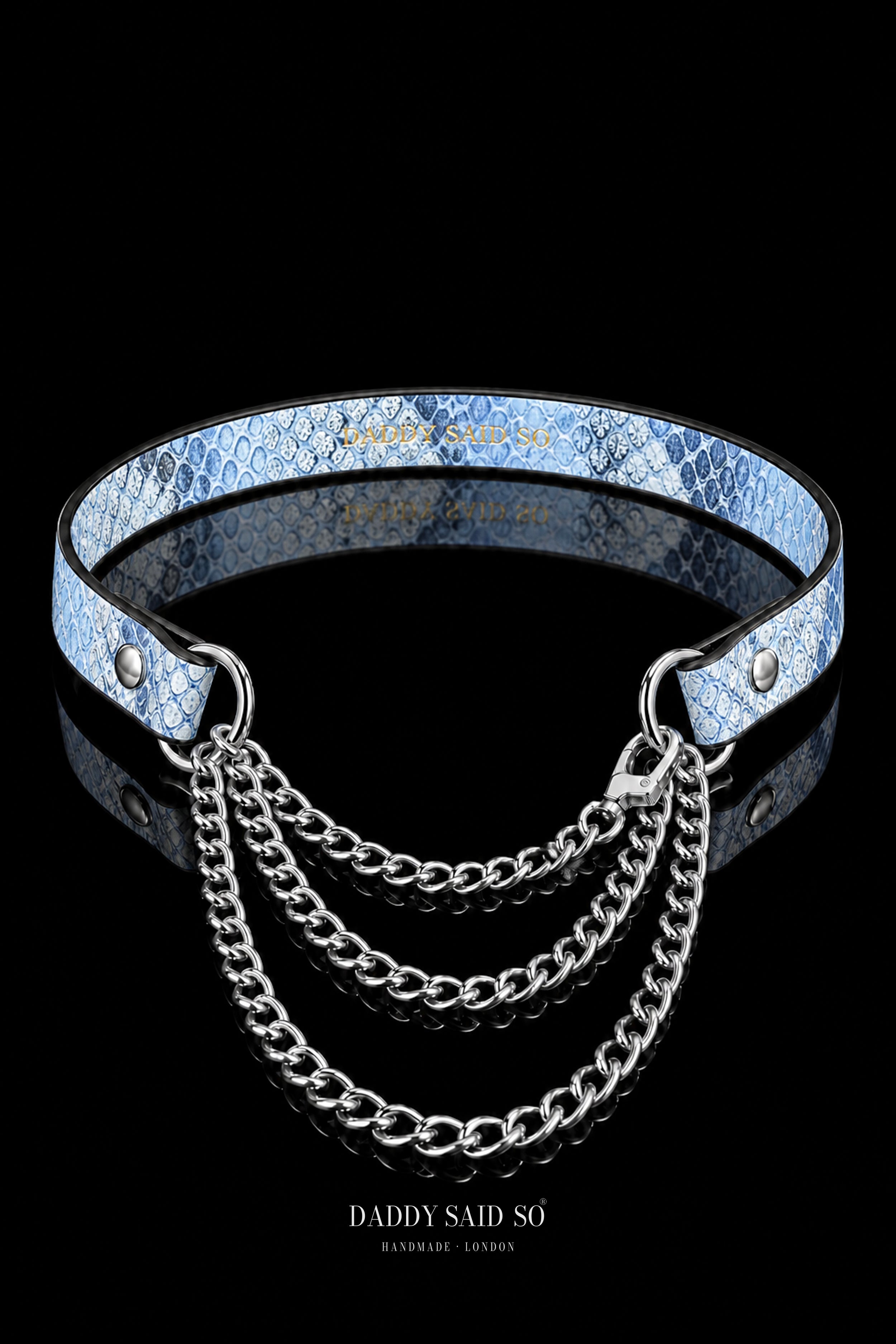Blue Serpent Chain Choker