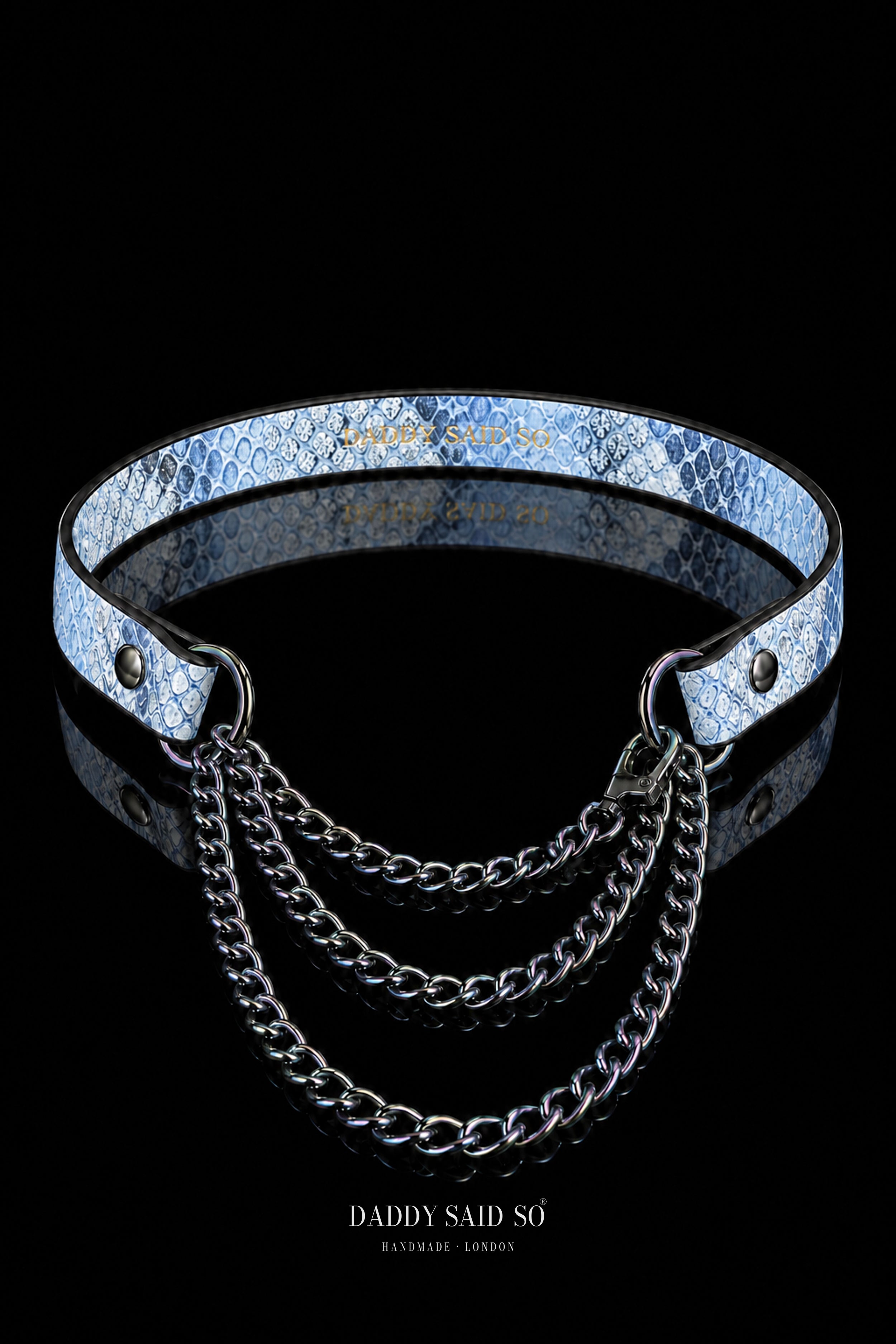Blue Serpent Chain Choker